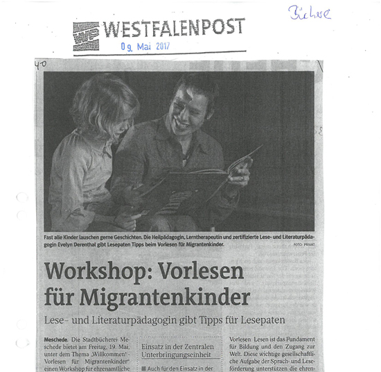 Workshop Vorlesen fr Migrantenkinder. Lese- und Literaturpdagogin gibt Tipps fr Lesepaten